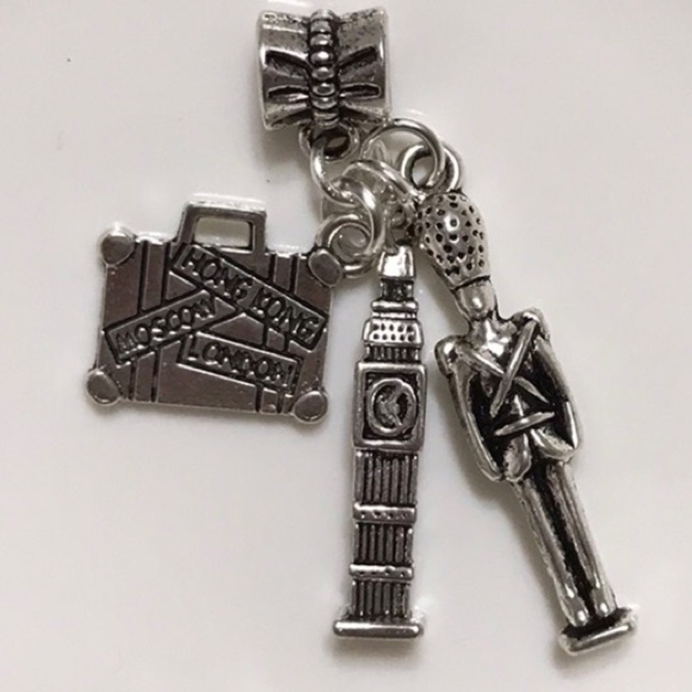 London Travel Vacation Dangle Charm Fit Pandora